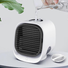 (White) M201 Thermantidote USB Desktop Home Office Air Conditioner Fan Portable Air Cooler 5V 1A