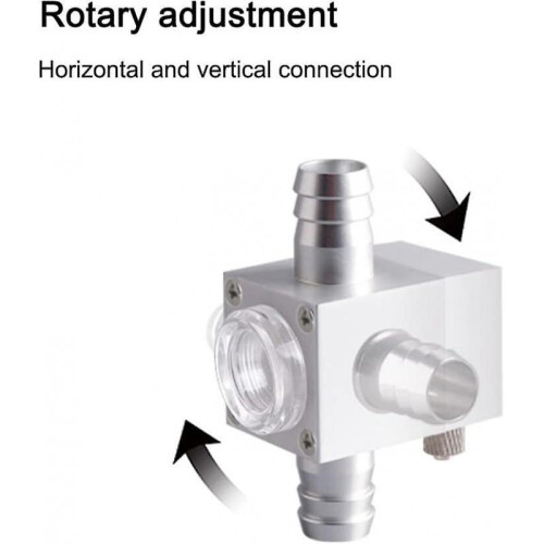 (16mm)External Inline Co2 Diffuser Atomizer, 16mm Aquarium Atomiser Reactor Aluminum Alloy For Planted Aquarium Canister Filter 1