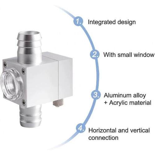 (16mm)External Inline Co2 Diffuser Atomizer, 16mm Aquarium Atomiser Reactor Aluminum Alloy For Planted Aquarium Canister Filter 2