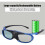 Universal Active Shutter Type 3D Glasses DLP Link 3D Projector 3D Glasses HD Lens 2