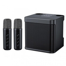 (Black) Bluetooth-compatible Audios Wireless Microphone Set Handheld Portable Home Ktv Audios For Friend Party