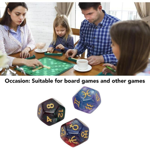 (Gradient Color) Board Game Dice, Waterproof Colorfast 9pcs Polyhedral Dice Set For Board Game 1