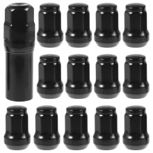 Worgeous 21Teile Siebeneckige Radmuttern Schwarz 2,8x0,8x0,8 Zoll