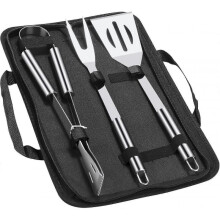 Bbq Tools, 3 Pcs Barbecue Accessories Grill Kit Barbecue Utensils Bbq Grill Tools Set Meat