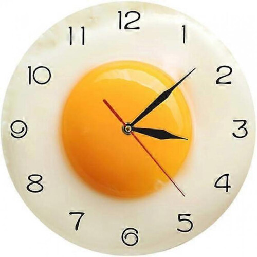 Poached egg wall clock living room wall clock 3D wall clock silent wall clock kitchen decoration wall clock