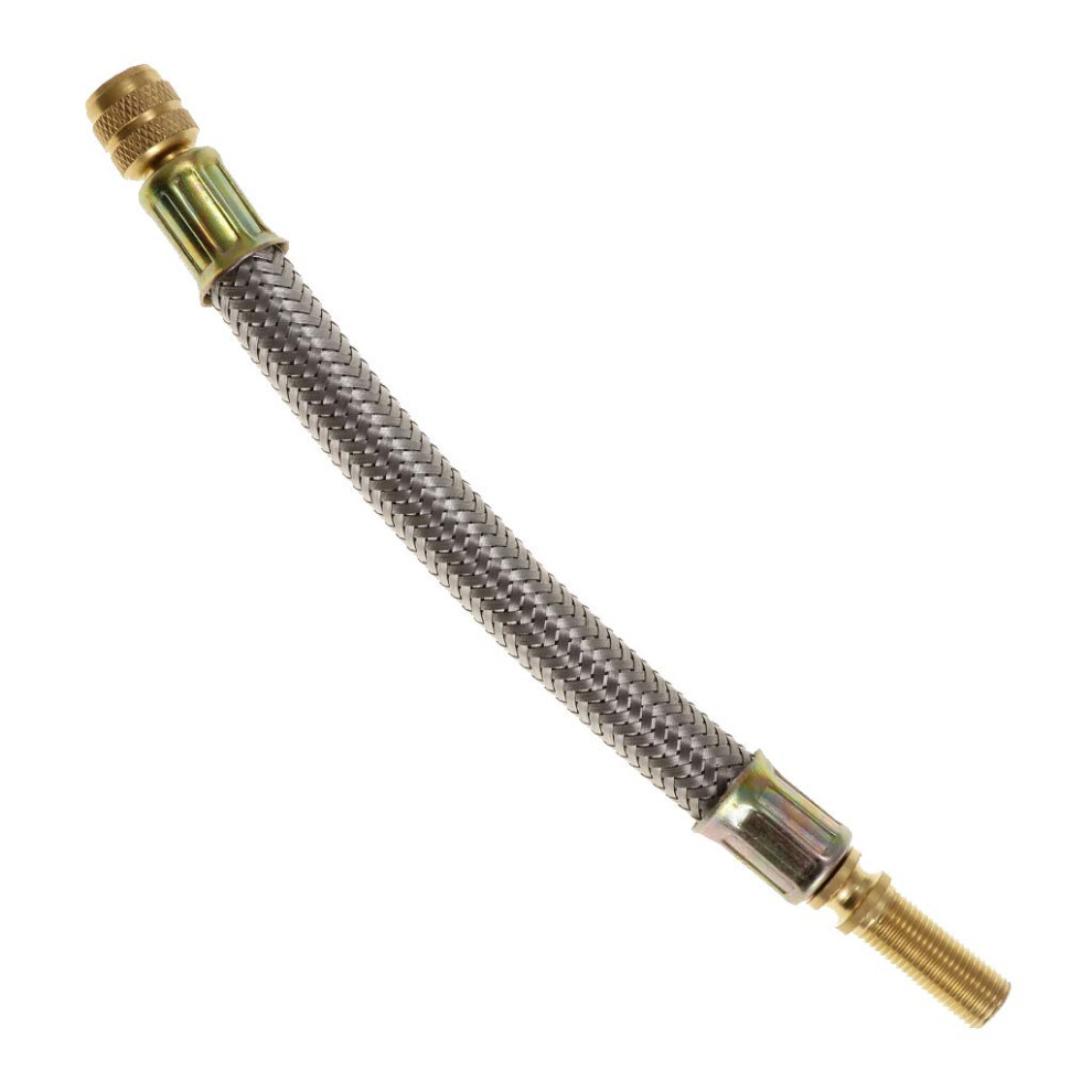 Flexible Braided Stainless Steel Tyre Valve Stem Extension Adapter 150Mm Braided Construction Fits Tyre Valve Stems 9354506224196