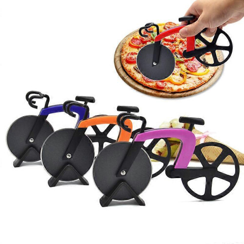 Creative bicycle pizza cutter, pizza roller knife cutter, pizza pizza cutting roller knife 1
