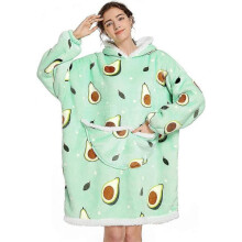 (A) Blanket Hoodie for Women, Girls Oversized Hoodie, Warm Wearable Blanket, Super Soft Sherpa Fleece Sweatshirt with Giant Pocket
