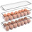 Egg Crisper Storage Box, Egg Box with 14 Compartments, Clear Dustproof Stackable Storage Box with Lid (2pcs) 1