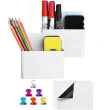 Magnetic Dry Erase Marker Holder, Pen And Eraser Holder Organizer for Whiteboard