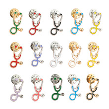 Stethoscope Enamel Pins Jackets Bag Jewelry Button Badge