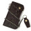 (black) Men's Genuine Leather Long Wallet Chain Wallet, Engraved Bifold Wallet 1