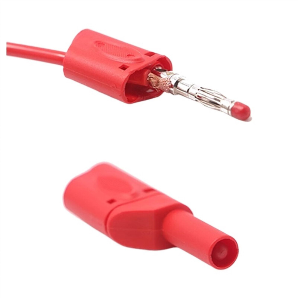 Banana Plug 20 Pieces 4Mm Male Retractable Sheath Stackable Shrouded Insulated Wire Solder Connector Black Red 9016109355386