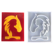 Horse Head Sculptures Mould Easy to Demould Silicone Mold Girl
