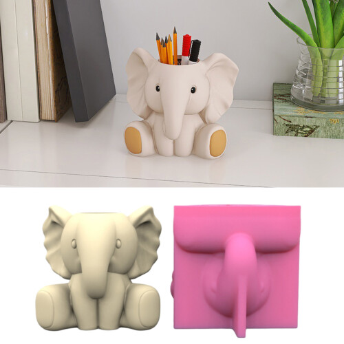 Elephant Shaped Mold Small Flower Pots Silicone Molds Succulents 1