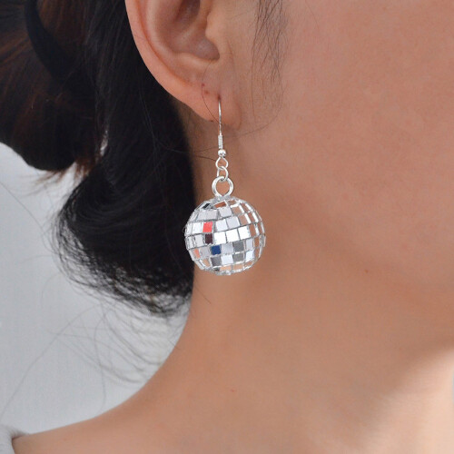LED Shaking Glowing Ball Earrings Retro Dangle Earrings Stylish 1