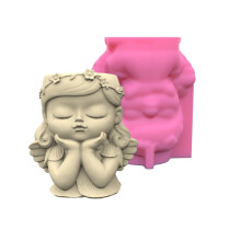 Girl Concrete Silicone Pots Mold Succulent Flowerpot Clay Cement