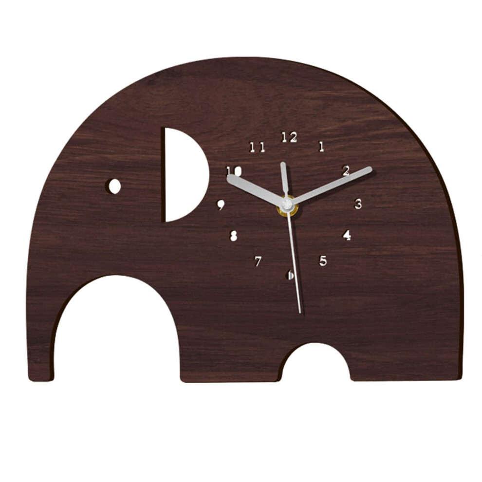 Elephant Wood Clock Hanging Digital Wooden For Kids Room Wall Decor B, Digital Wall Clock For Children, Kids Room Clock