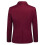 (Wine red, XS) Men's 3 Pieces -button Fit Suit Sets 3