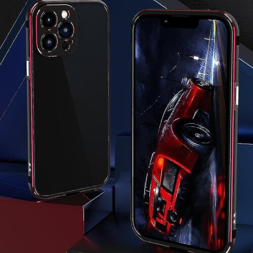 (Gold Silver) For Iphone 13 Pro Max Aurora Series Lens Protector + Metal Frame Protective Case 2