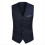 (Dark blue, S) Men's 3 Pieces -button Fit Suit Sets 4