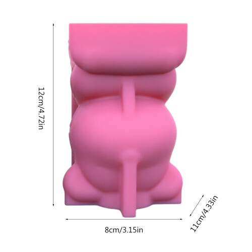 Durable Silicone Mold Bear Backpack Pen Holder Mould Epoxy Resin 2
