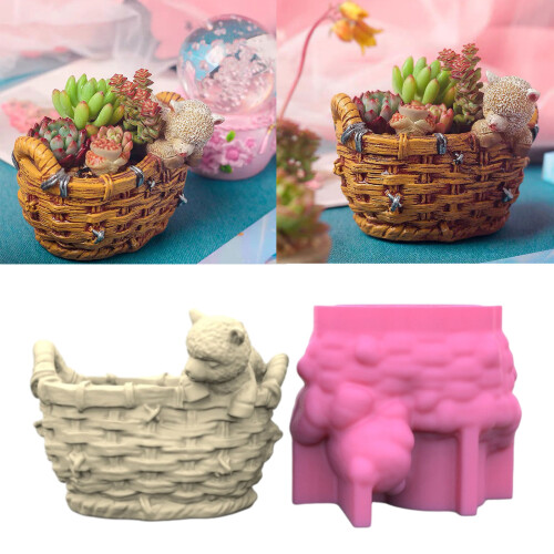 Silicone Mold Succulent Planter Molds Pen Holder Mould Storage 1