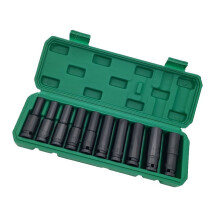 10-Piece 1/2 Inch Chrome Vanadium Impact Socket Set 10-24mm