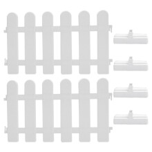1 Set PVC-Beetbegrenzungen Weiß Rustikales Design Für Garteneinsatz