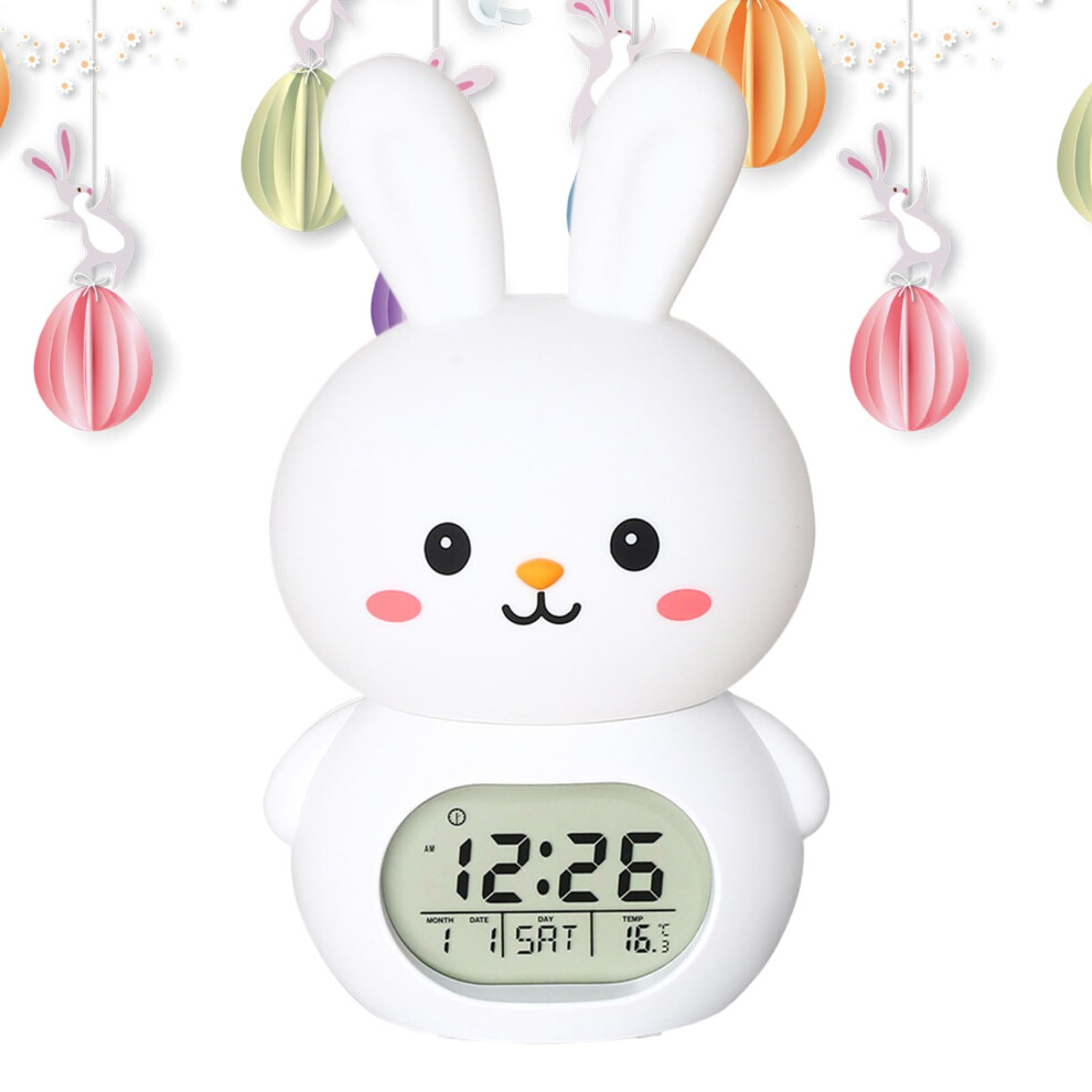 Easter Bunny Night Light, Tap-Controlled, Adjustable Brightness, Digital Timer, Nursery Decor, 4.25 x 3.74 x 7.28 Inches