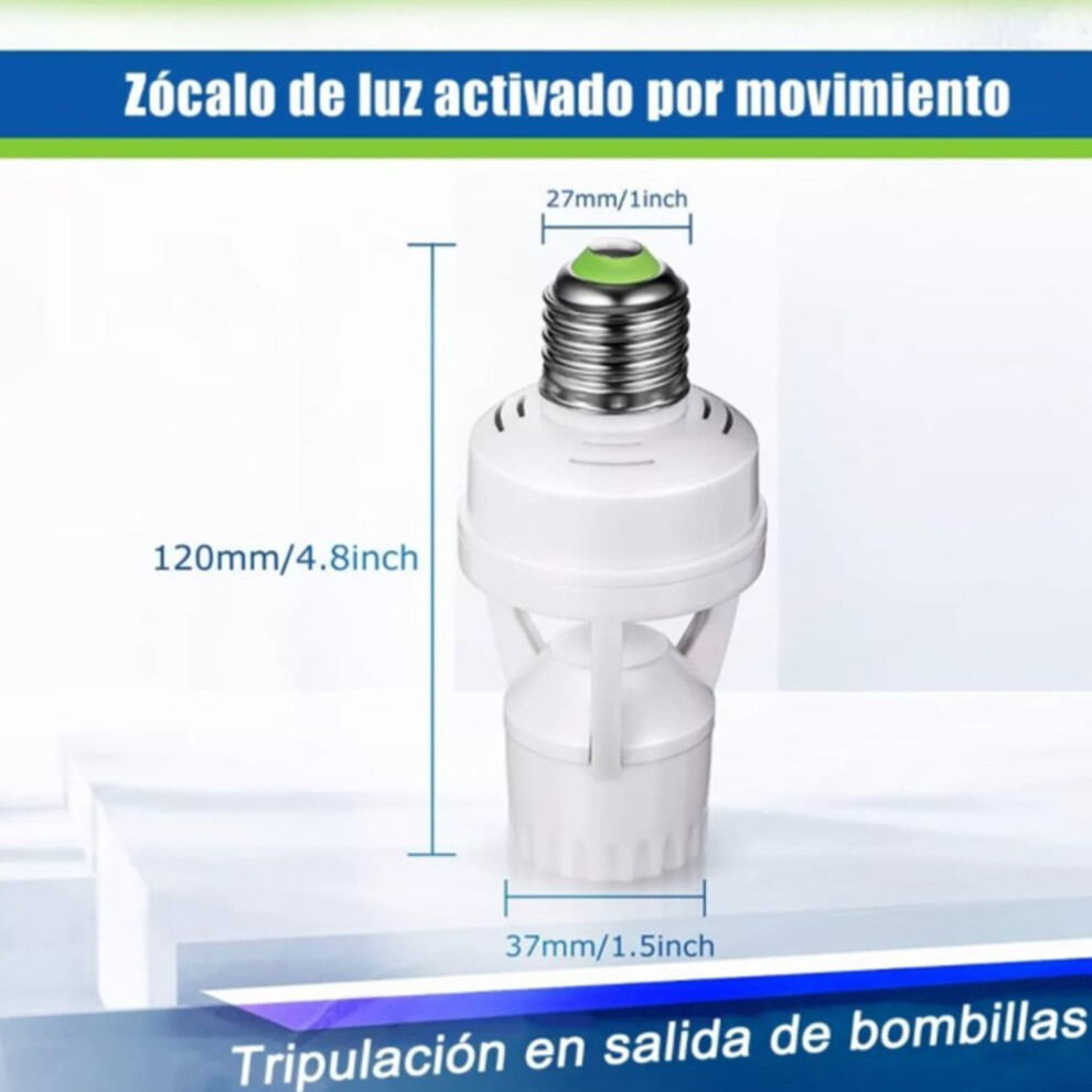 Infrared Motion Sensor Bulb Switch E27 Adjustable Light Control 12X6x6cm 8081353795760