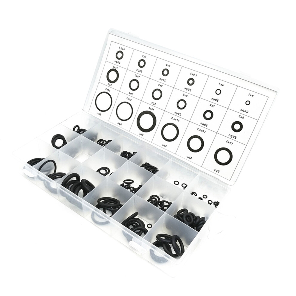 225Pcs Black Rubber Washer Sealing Rings Assortment Plumbing 7751000227050