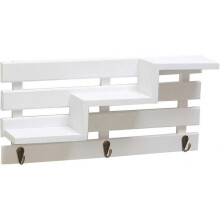 (White) Floating Shelves Punch-free Installation, Wall Mounted Storage Shelves, Hanging Shelf Rustic Style for Bedroom Living Room