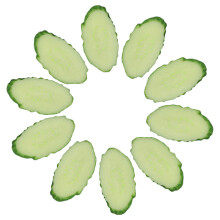 10PCS/Pack Simulated Cucumber Slices Fake Cucumber Slices