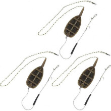 Rosilesi Fishing Feeder - 3Pcs European Style Fishing Inline Method Feeder Leads Set Equipment Fishing Accessories Tackles
