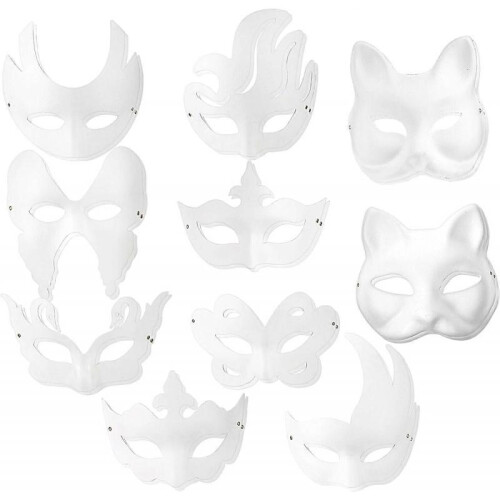 carnival mask prop unique masquerade mask child apparel pulp 20pcs