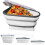 (White) Reusable Pizza Box Pack Container Foldable Triangular Pizza Storage Container 1