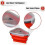 (orange) Reusable Pizza Box Pack Container Foldable Triangular Pizza Storage Container 4