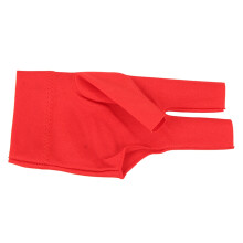3-Finger Rote Billardpool-Handschuh für Linke/Rechte Hand, passend für 19-23cm