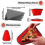 (orange) Reusable Pizza Box Pack Container Foldable Triangular Pizza Storage Container 5