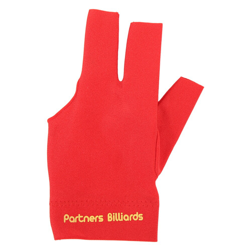 3-Finger Billard-Queue-Handschuh Rot, 14 g, Durchschnittsgröße 1