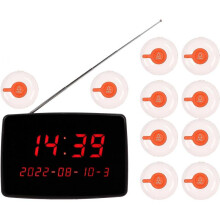 (AU Plug) Waterproof Call Buttons, Wireless Calling System Waterproof 110240v Durable Abs Stable For Hotel (uk Plug)