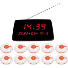 (US Plug) Waterproof Call Buttons, Wireless Calling System Waterproof 110240v Durable Abs Stable For Hotel (uk Plug)