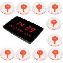 (UK Plug) Waterproof Call Buttons, Wireless Calling System Waterproof 110240v Durable Abs Stable For Hotel (uk Plug)