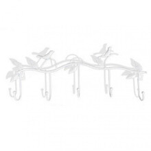(White) Rustic Tree Branch Shape Hooks Clothing Towel Hanger Storage Rack For Home Kitchen Bedroom