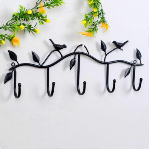 (White) Rustic Tree Branch Shape Hooks Clothing Towel Hanger Storage Rack For Home Kitchen Bedroom 2