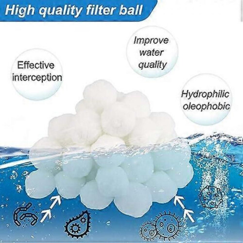 Filter balls for sand filter systems, 700 g pool filter balls, can replace 25 kg filter sand, sand filter system, filter balls, suitable for pool filt 1