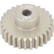 (28T) Pinion Gear, High Strength 0.6 Module Pinion Gear Long-lasting Operation 1/8 1/10 RC (26T)
