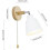 (White) Wall Lights with Pull Cord Switch E27 Pull Switch Bedroom 4