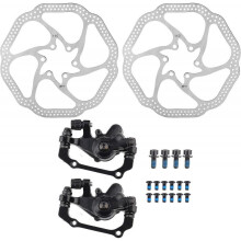 Mechanical Disc Brake for Bike, Disc Brake Caliper with 160mm Rotor for Mountain Bike, Road Bike, Fixed Gear Bike, Mtb, Bmx